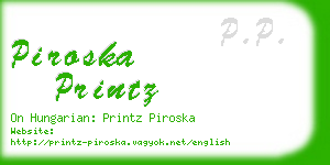 piroska printz business card